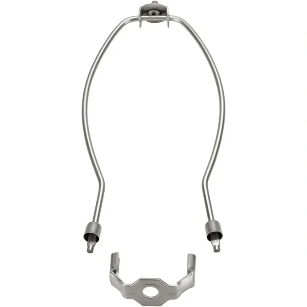 Silver Lamp Harp with Saddle